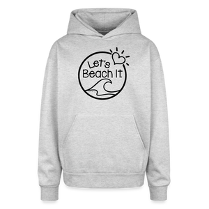 Beach Kind Oversized Hooded Sweatshirt - heather grey