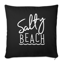 Load image into Gallery viewer, Salty Beach Throw Pillow Cover 18 x 18 - black
