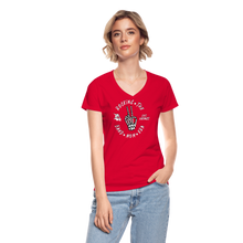 Load image into Gallery viewer, Rocking CHS Women&#39;s V-Neck T-Shirt - red
