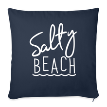 Load image into Gallery viewer, Salty Beach Throw Pillow Cover 18 x 18 - navy
