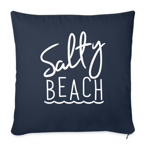 Salty Beach Throw Pillow Cover 18 x 18 - navy