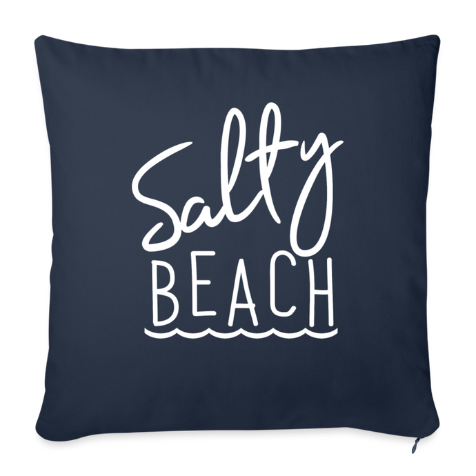 Salty Beach Throw Pillow Cover 18 x 18 - navy