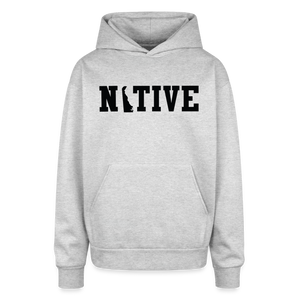 Delaware Native Oversized Hooded Sweatshirt - heather grey