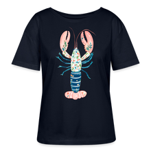 Load image into Gallery viewer, Boho Lobster Women’s Relaxed Organic T-Shirt - french navy
