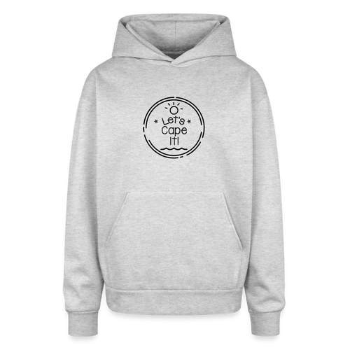 Let's Cape It Oversized Hooded Sweatshirt - heather grey