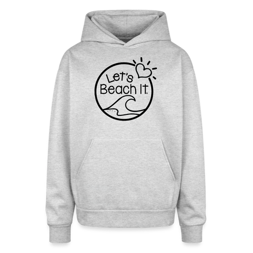 Beach Kind Oversized Hooded Sweatshirt - heather grey