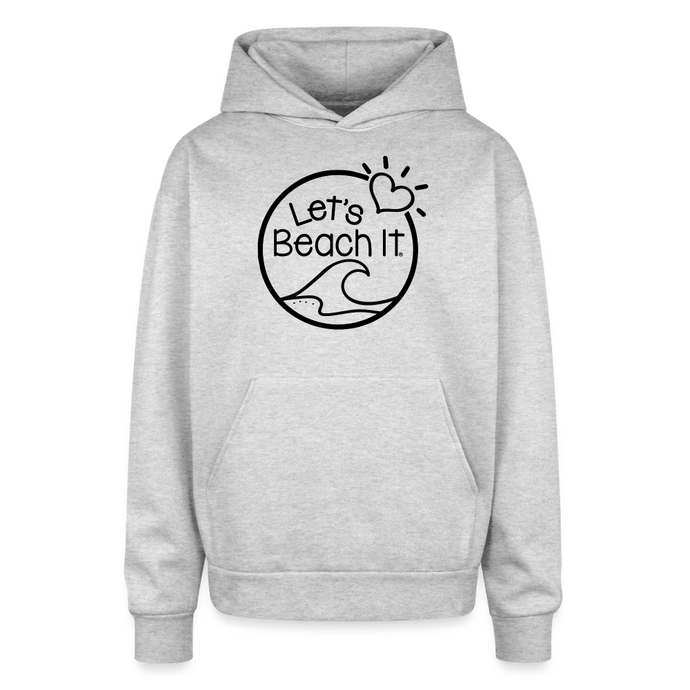 Beach Kind Oversized Hooded Sweatshirt - heather grey