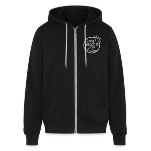 Namaste At The Beach Unisex Full Zip Hoodie - black