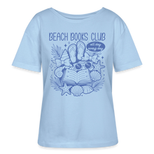 Load image into Gallery viewer, Beach Book Club Women’s Relaxed Organic T-Shirt - blue soul
