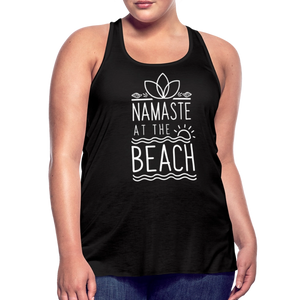 Namaste At The Beach Women's Flowy Tank Top - black