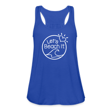 Load image into Gallery viewer, Let&#39;s Beach It Women&#39;s Flowy Tank Top - royal blue
