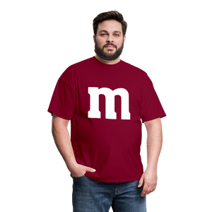 M&M T-Shirt- Just For Fun - burgundy