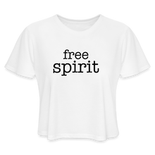 Load image into Gallery viewer, Free Spirit Women&#39;s Cropped T-Shirt - white
