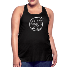 Load image into Gallery viewer, Let&#39;s Beach It Women&#39;s Flowy Tank Top - black
