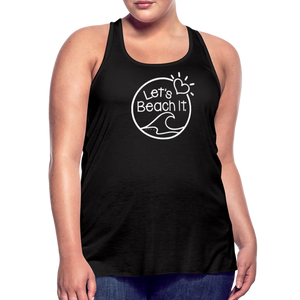 Let's Beach It Women's Flowy Tank Top - black