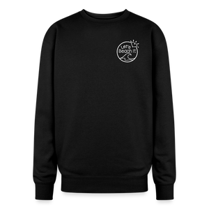 Namaste At The Beach Oversized Crewneck Sweatshirt - black