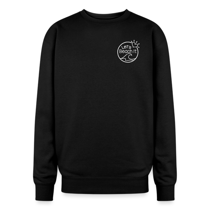 Namaste At The Beach Oversized Crewneck Sweatshirt - black