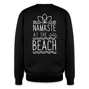 Namaste At The Beach Oversized Crewneck Sweatshirt - black