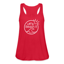 Load image into Gallery viewer, Let&#39;s Beach It Women&#39;s Flowy Tank Top - red
