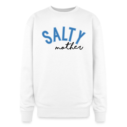 Salty Mother Oversized Crewneck Sweatshirt - white