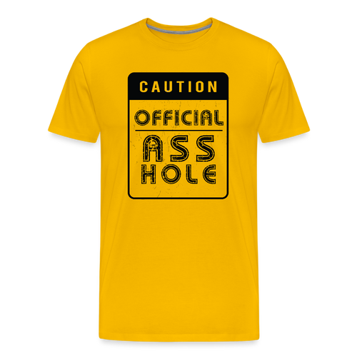 Official Asshole Men's Premium T-Shirt - sun yellow
