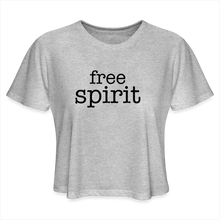 Load image into Gallery viewer, Free Spirit Women&#39;s Cropped T-Shirt - heather gray
