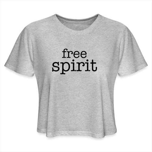 Free Spirit Women's Cropped T-Shirt - heather gray