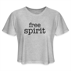 Free Spirit Women's Cropped T-Shirt - heather gray