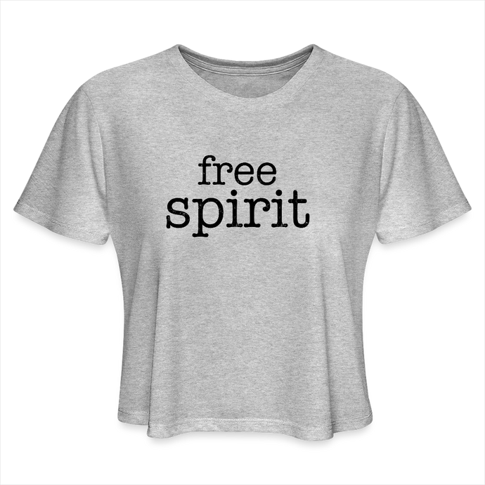 Free Spirit Women's Cropped T-Shirt - heather gray