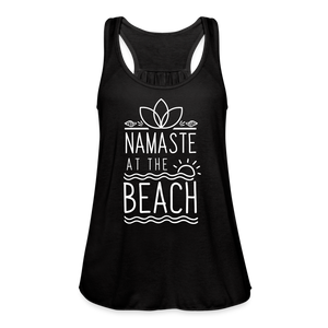 Namaste At The Beach Women's Flowy Tank Top - black