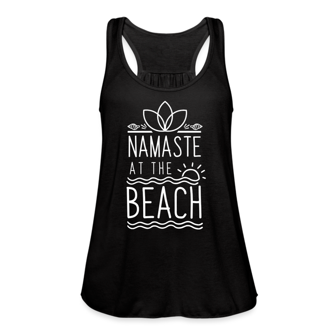 Namaste At The Beach Women's Flowy Tank Top - black