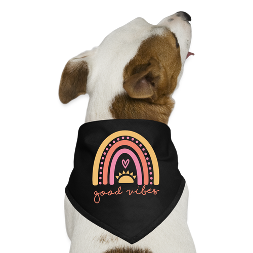 Good Vibes Dog Bandana - black