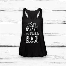 Load image into Gallery viewer, Namaste At The Beach Women&#39;s Flowy Tank Top
