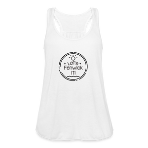 Let's Fenwick It Women's Flowy Tank Top - white