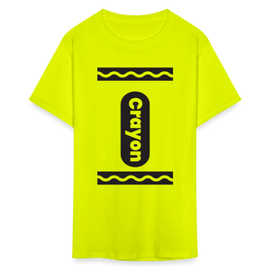 Crasyon Shirt- Just For Fun - safety green