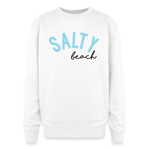 Salty Beach Oversized Crewneck Sweatshirt - white