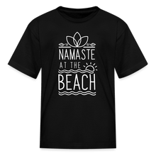 Load image into Gallery viewer, Namaste At The Beach Kids&#39; T-Shirt - black
