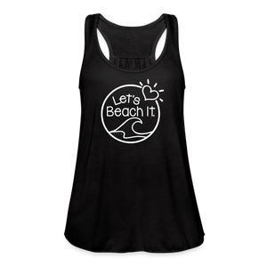 Let's Beach It Women's Flowy Tank Top - black