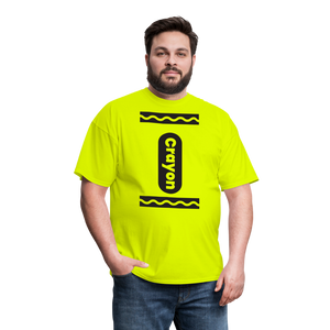 Crasyon Shirt- Just For Fun - safety green