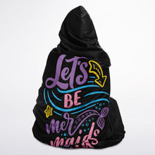 Load image into Gallery viewer, Let&#39;s Be Mermaids Hooded Blanket Micro Fleece
