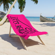 Load image into Gallery viewer, Let&#39;s Beach It Beach Towel- Hot Pink
