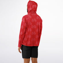 Load image into Gallery viewer, Let’s Beach It Sea Life Collection Unisex Long Sleeve Performance Hoodie (Crab)
