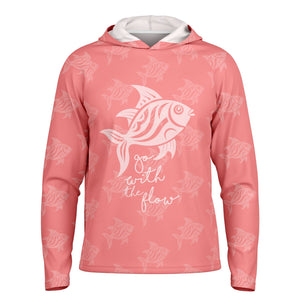 Let’s Beach It Sea Life Collection Unisex Long Sleeve Performance Hoodie (Fish)