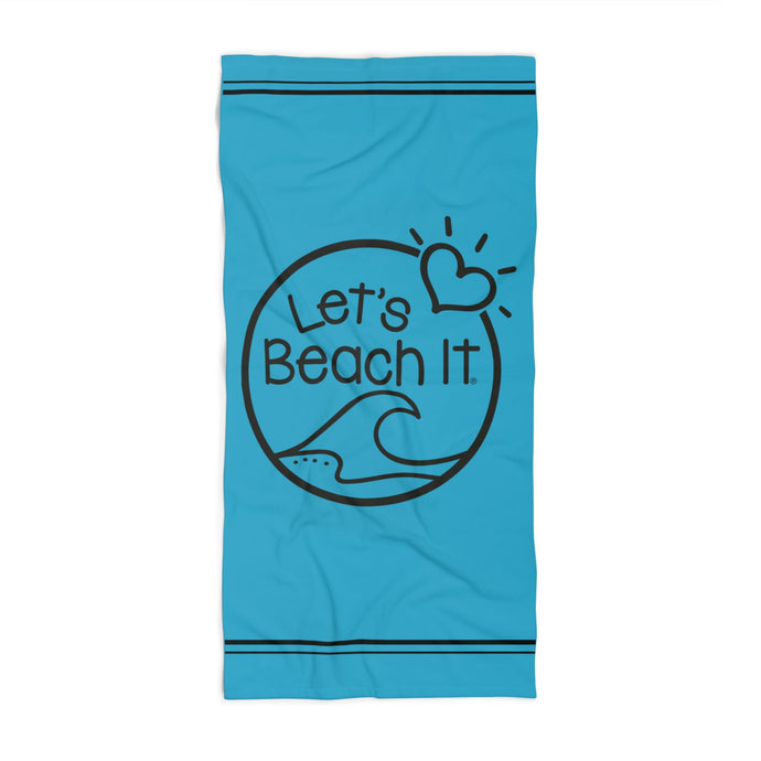 Let' Beach It Blue Large Beach Towel