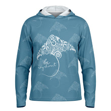 Load image into Gallery viewer, Let’s Beach It Sea Life Collection Unisex Long Sleeve Performance Hoodie (Stingray)

