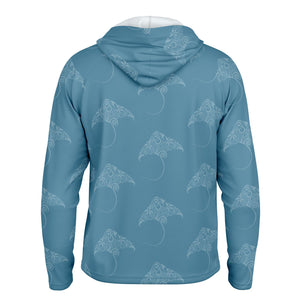 Let’s Beach It Sea Life Collection Unisex Long Sleeve Performance Hoodie (Stingray)