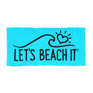 Let's Beach It Beach Towel- Turquios