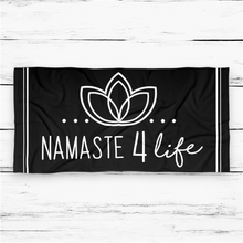 Load image into Gallery viewer, Namaste 4 Life Large Beach Towel Black
