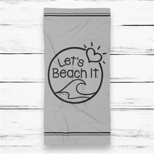 Load image into Gallery viewer, Let&#39; Beach It Large Beach Towel
