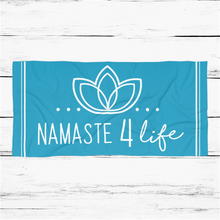 Load image into Gallery viewer, Namaste 4 Life Large Beach Towel Blue
